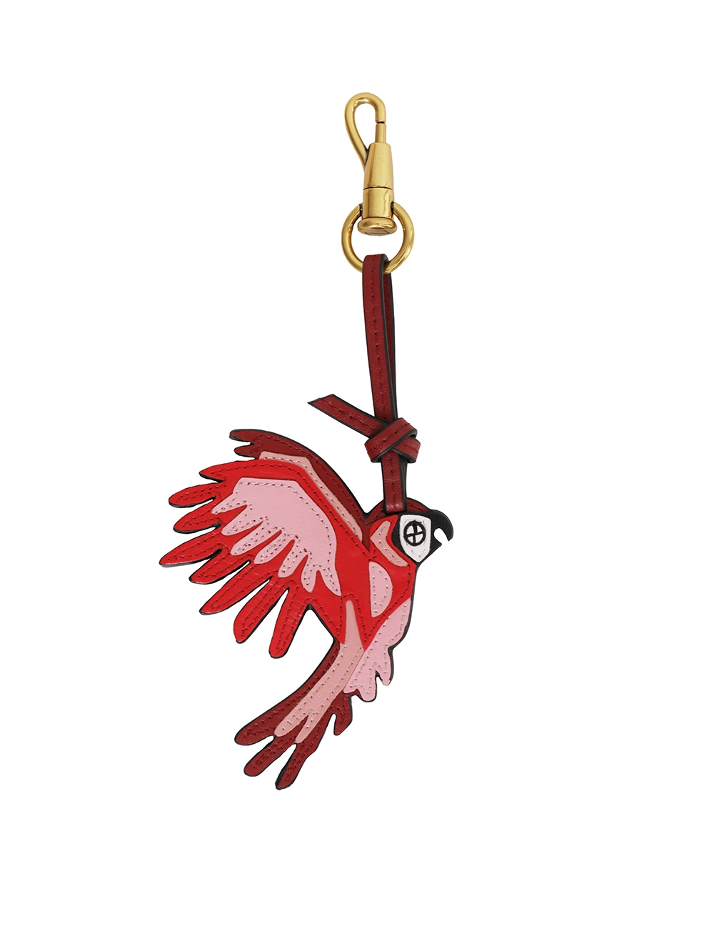 Leather Parrot Keycharm