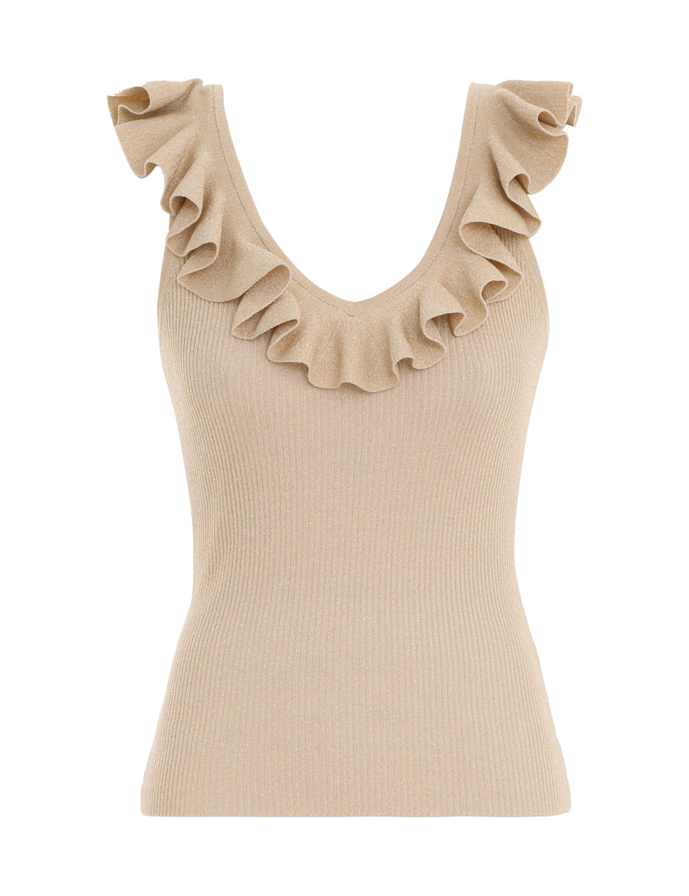 Devi Frill V-Neck Top