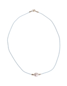 Signet Pearl Cord Necklace