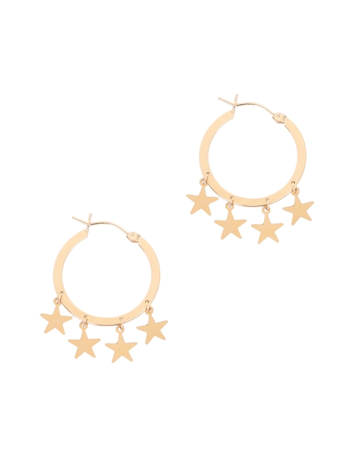 Hoop and Star Earrings