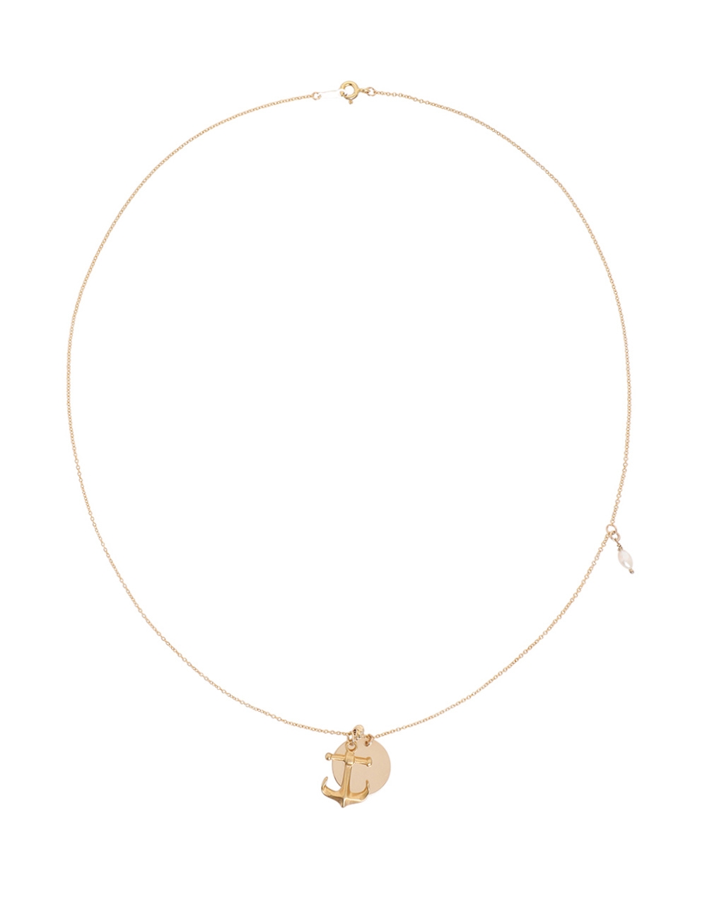 Anchor and Disc Necklace 