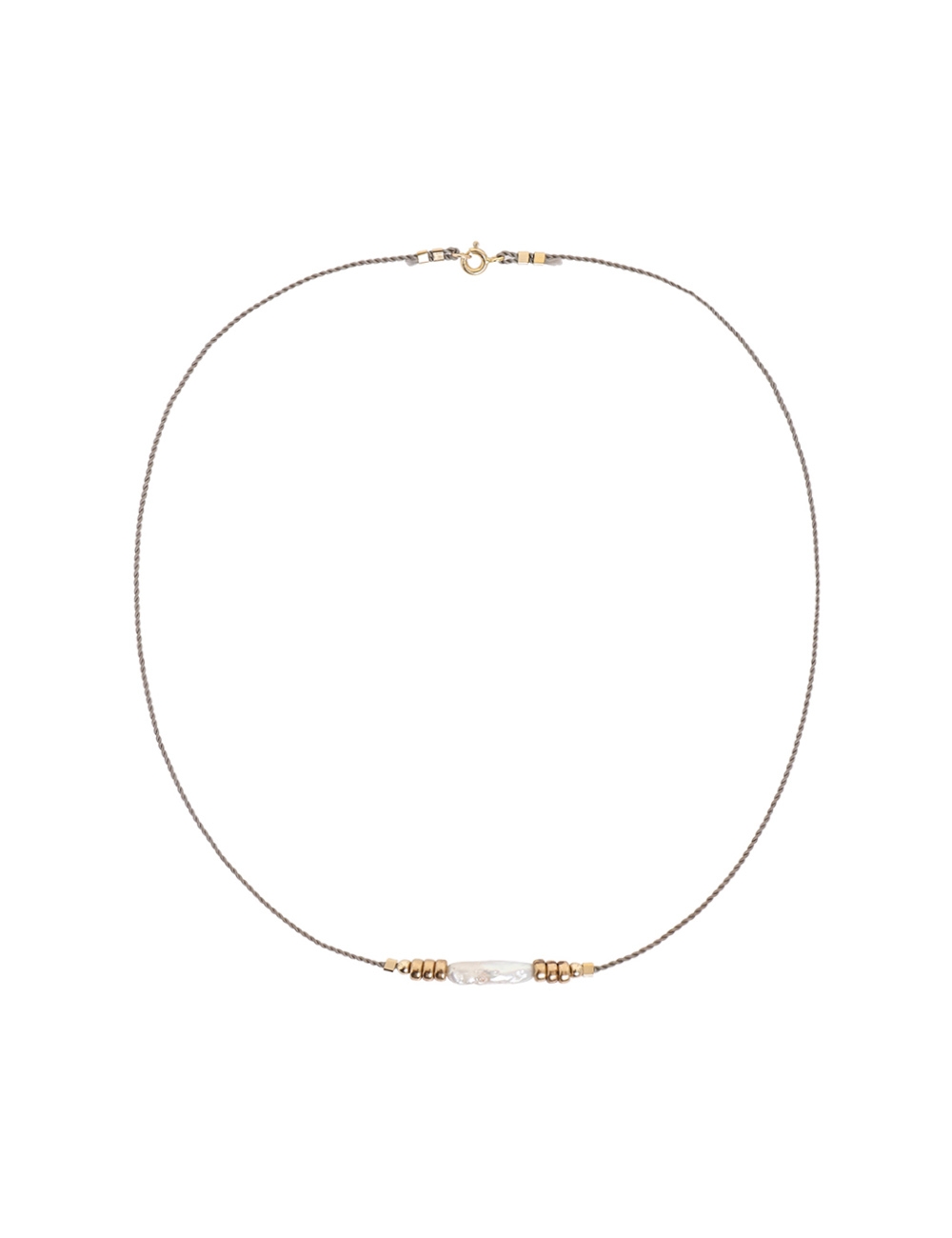 Long Pearl Corded Necklace