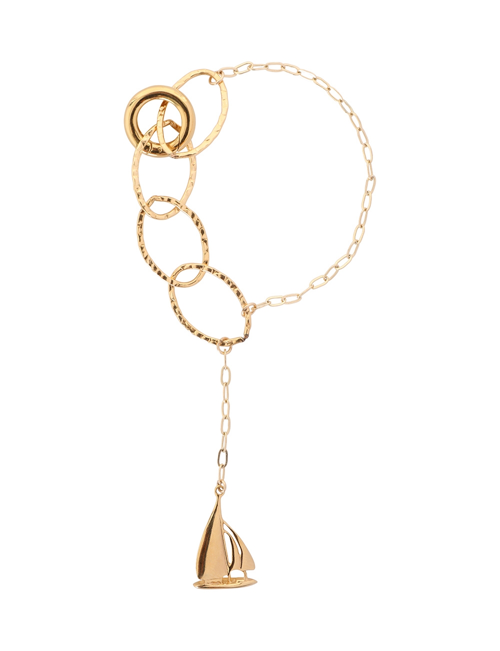 Chain and Boat Charm Bracelet