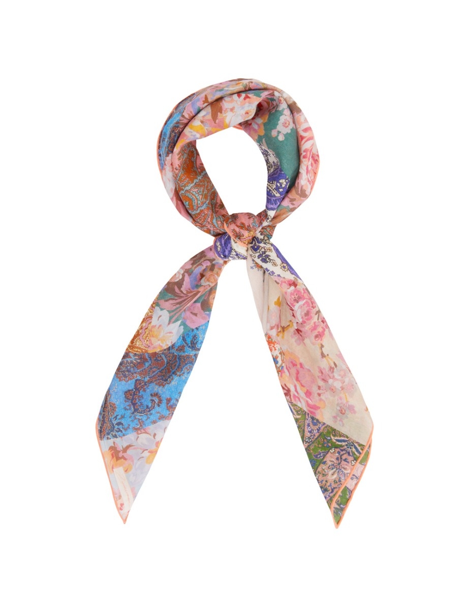 Silk Cotton Square Scarf