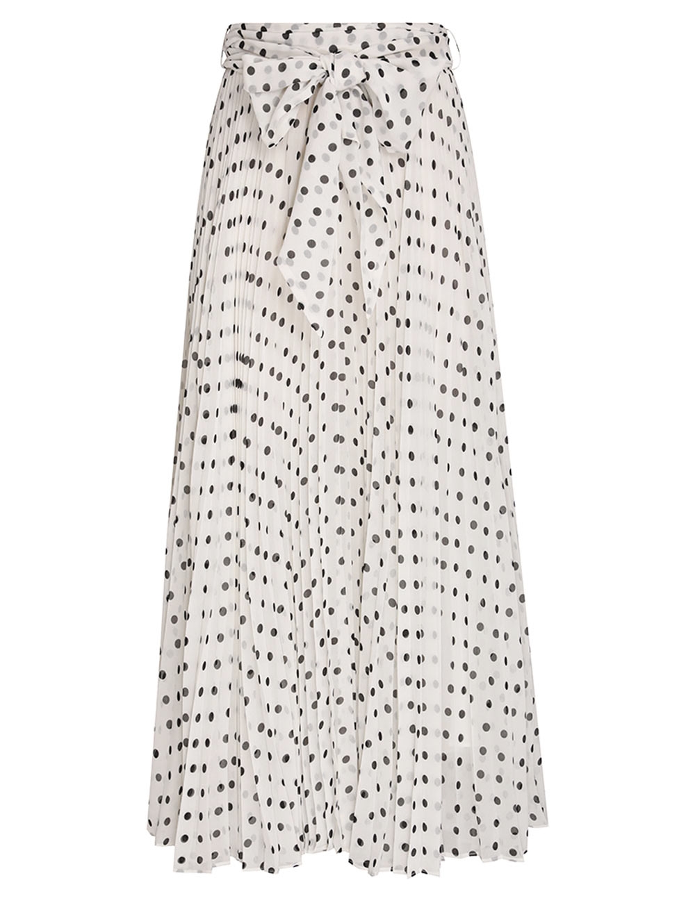 Pleated Sunray Midi Skirt Cream/Black Dot Online | Zimmermann