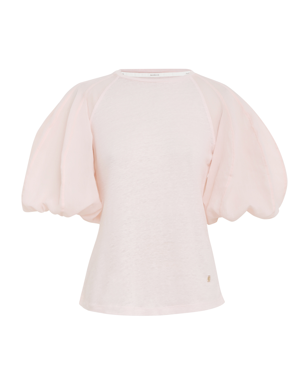 Lantern Sleeve Tee Blush Online | Zimmermann