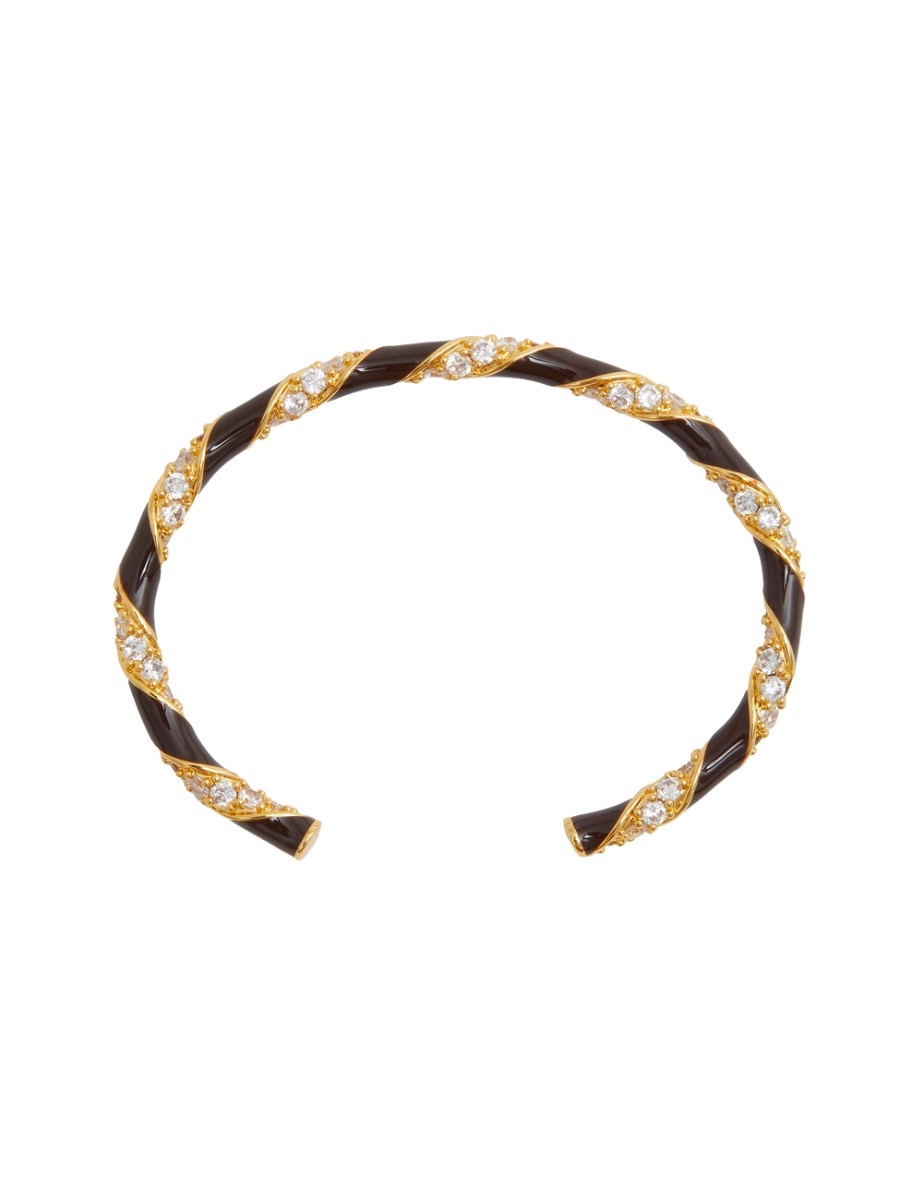 Candy Stripe Pave Cuff