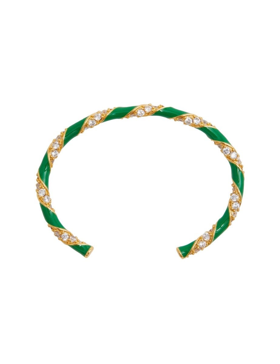 Candy Stripe Pave Cuff