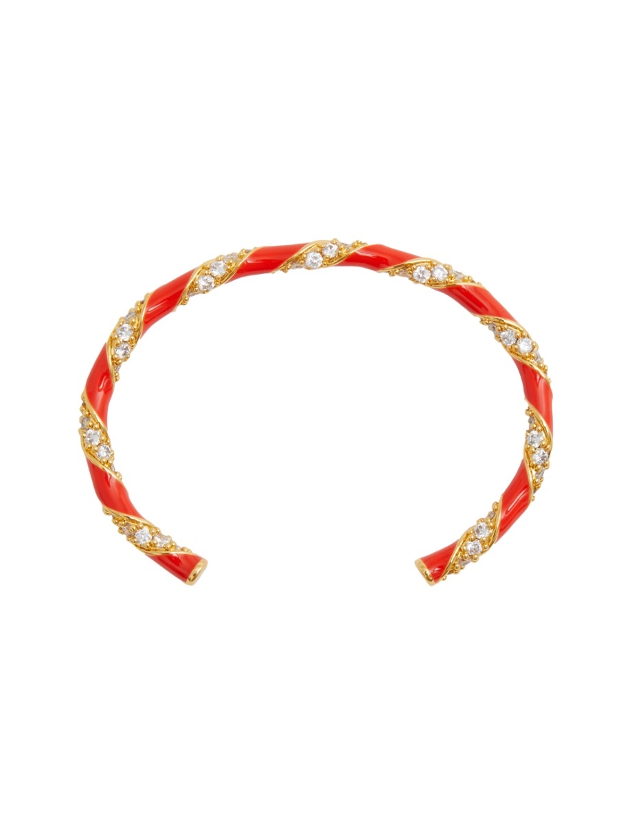Candy Stripe Pave Cuff