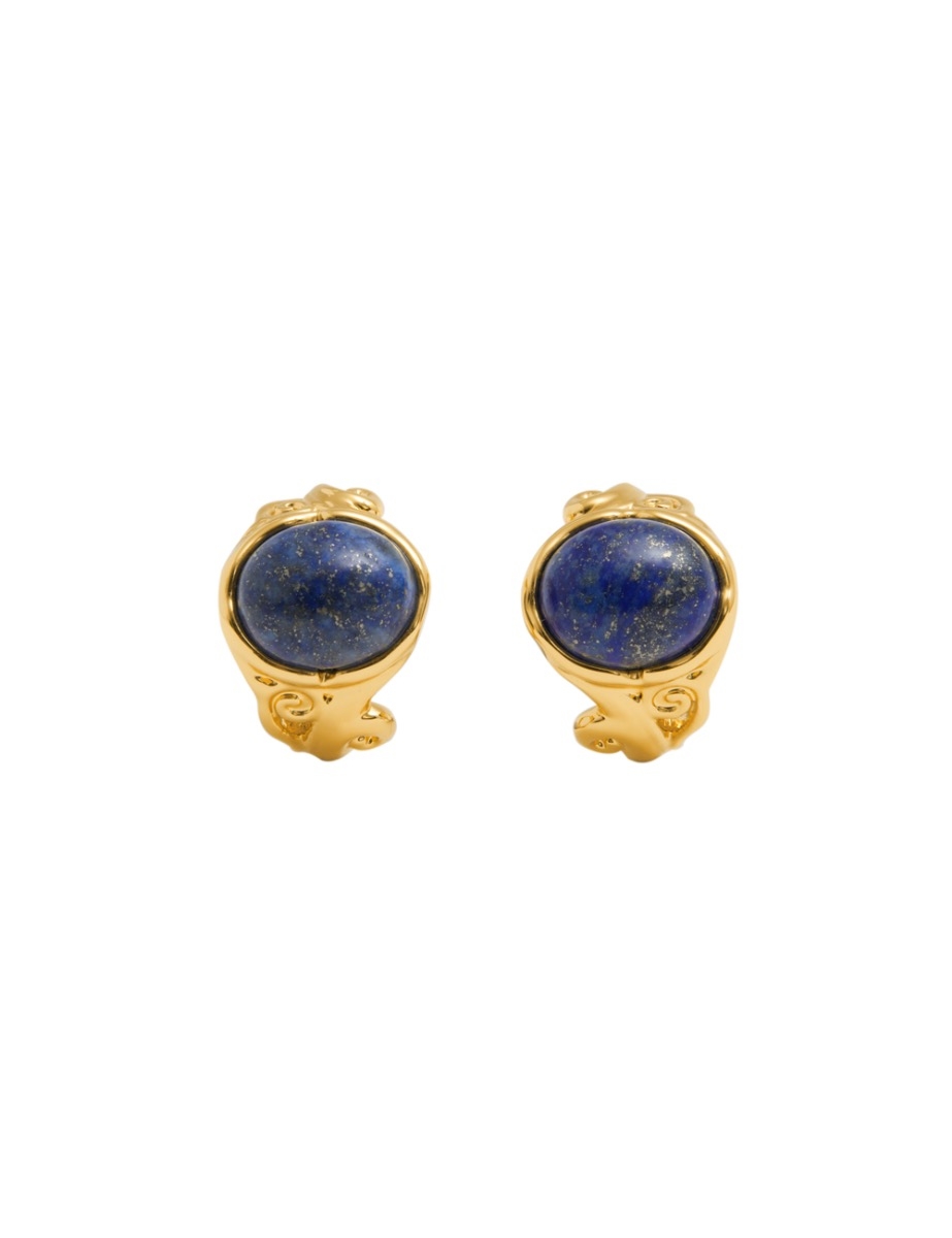 Stone Signet Earrings