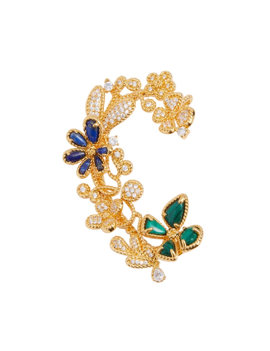 Twisted Wire Flower Ear Cuff