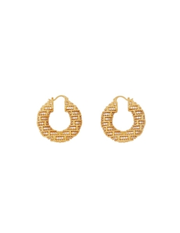Twisted Rope Pave Hoops