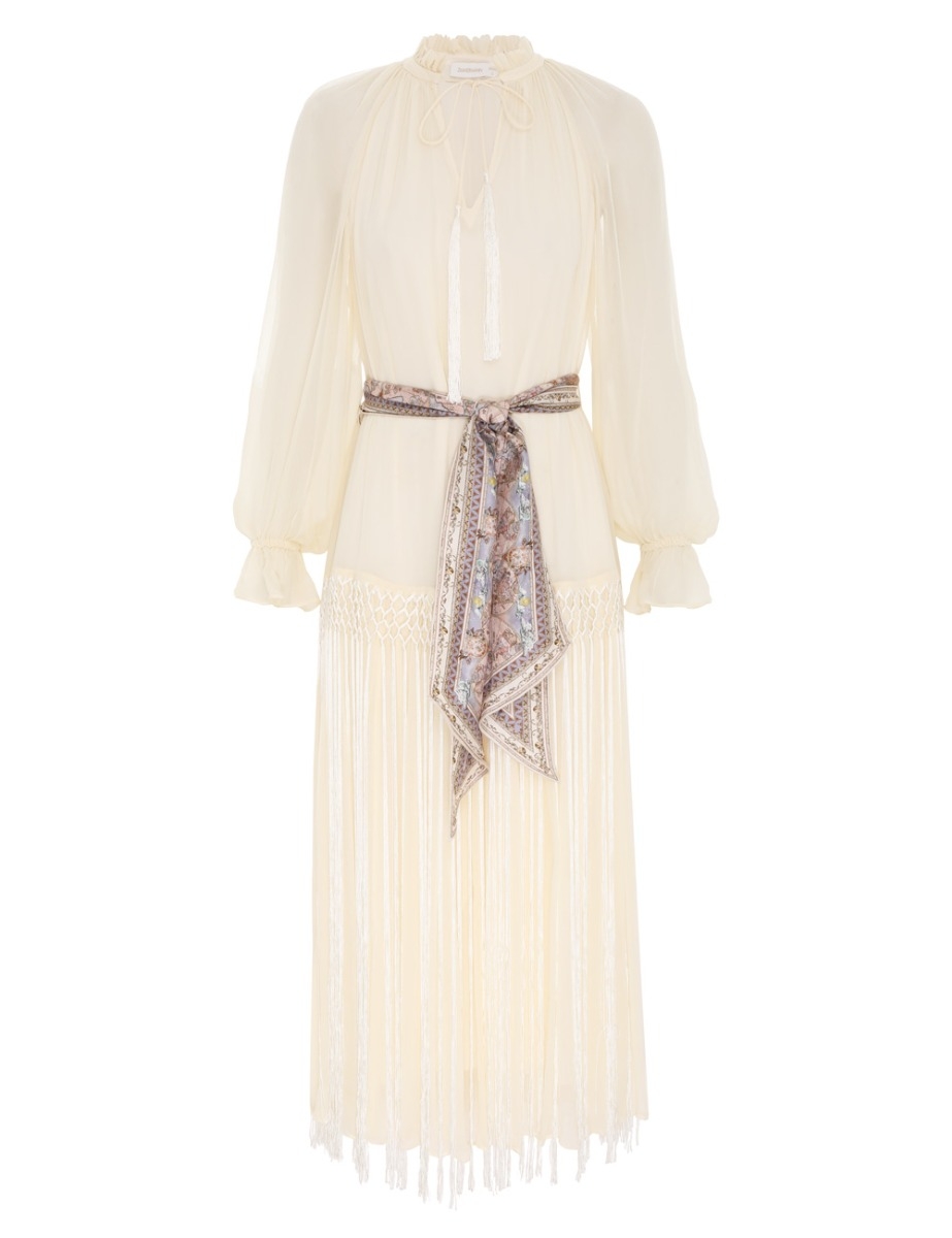 High Tide Fringe Midi Dress