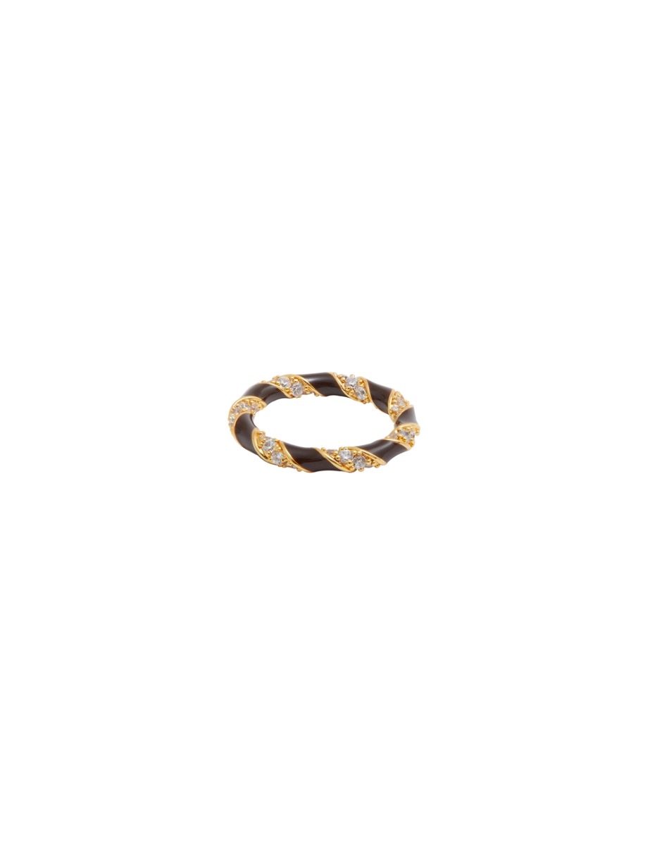 Candy Stripe Pave Ring