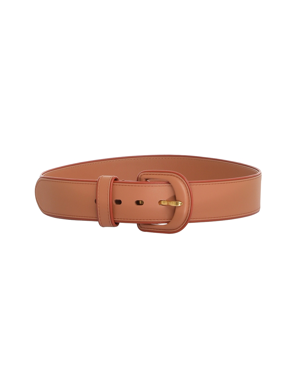 Contrast Leather Waist Belt