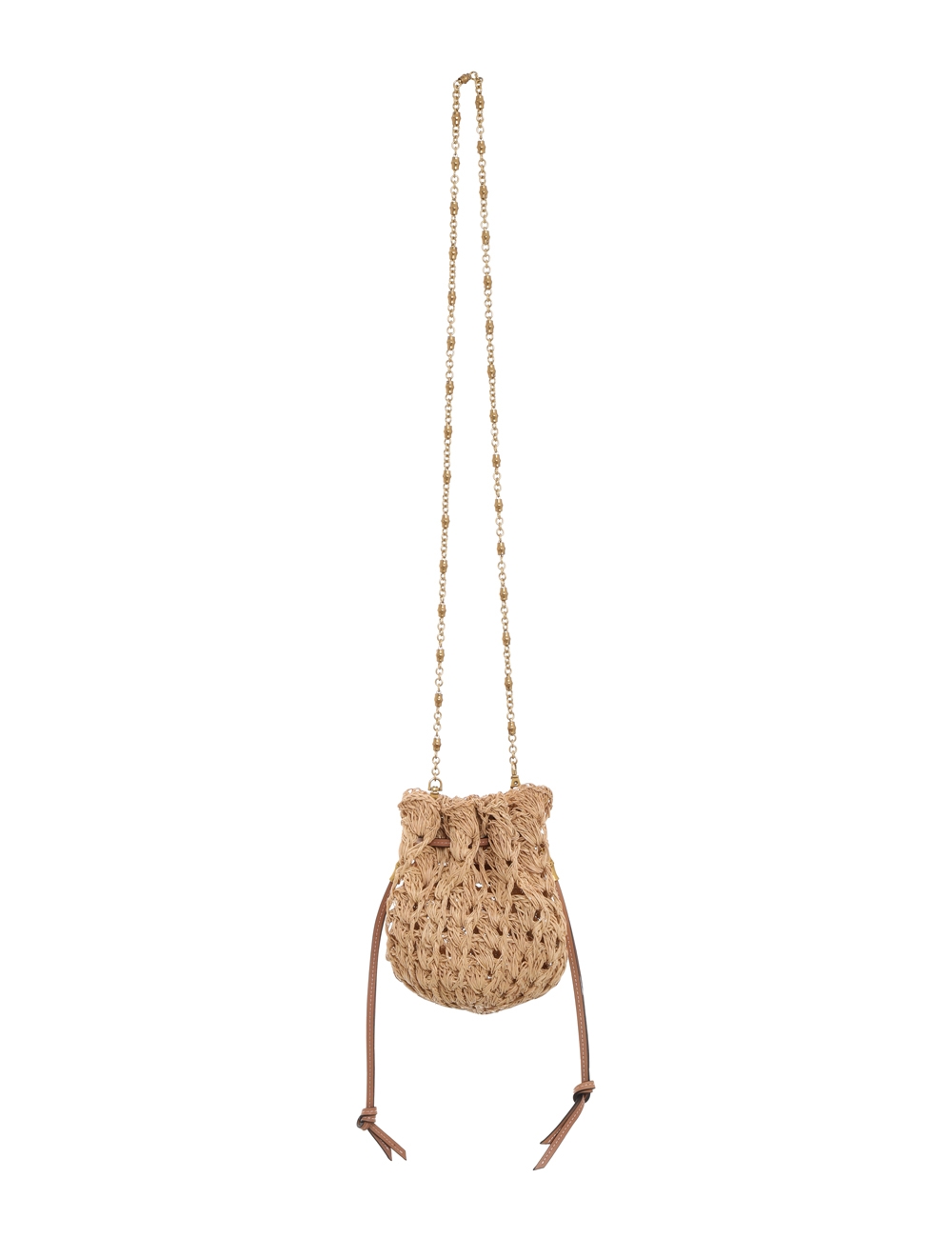 Raffia Drawstring Pouch