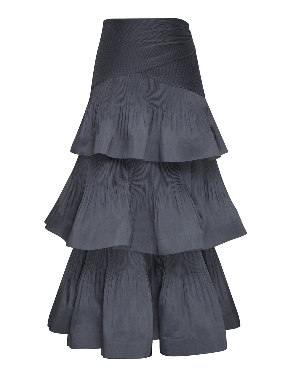 Pleated Tiered Skirt