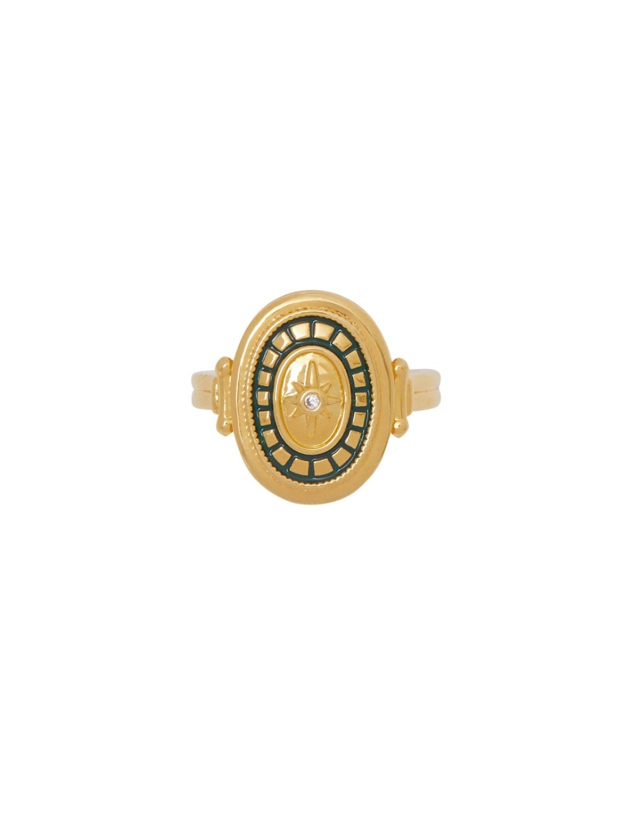 Enamel Signet Ring