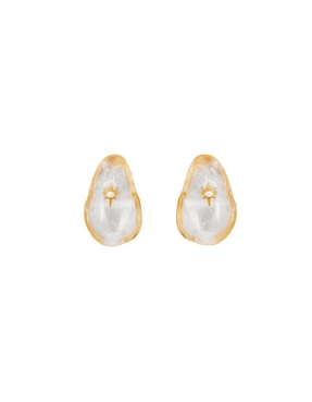 Crystal Pebble Earrings