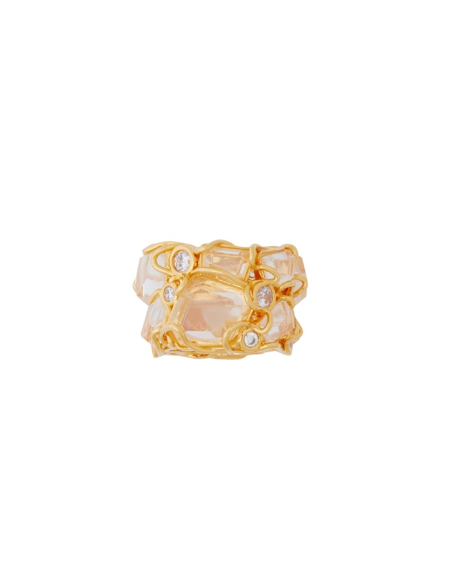 Crystal Swirl Ring