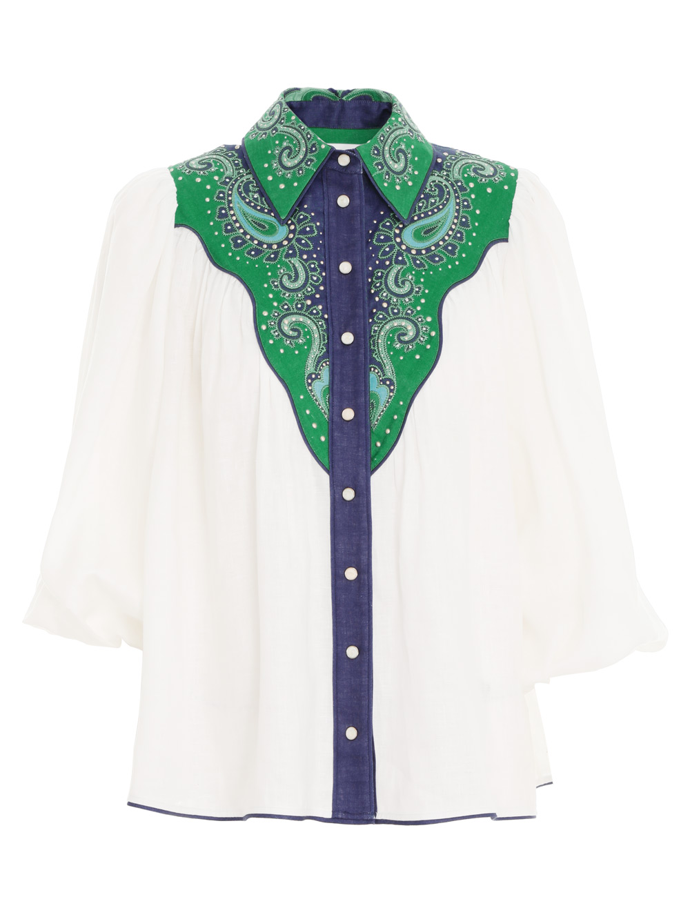 Zimmermann】CLOVER EMBROIDERED SHIRT オーバーサイズ シャツ - www Zimmermann】CLOVER EMBROIDERED SHIRT オーバーサイズ シャツ - www