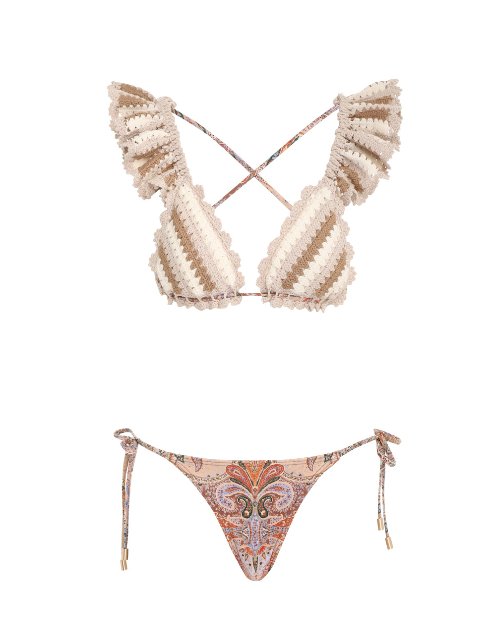 Devi Stripe Crochet Bikini