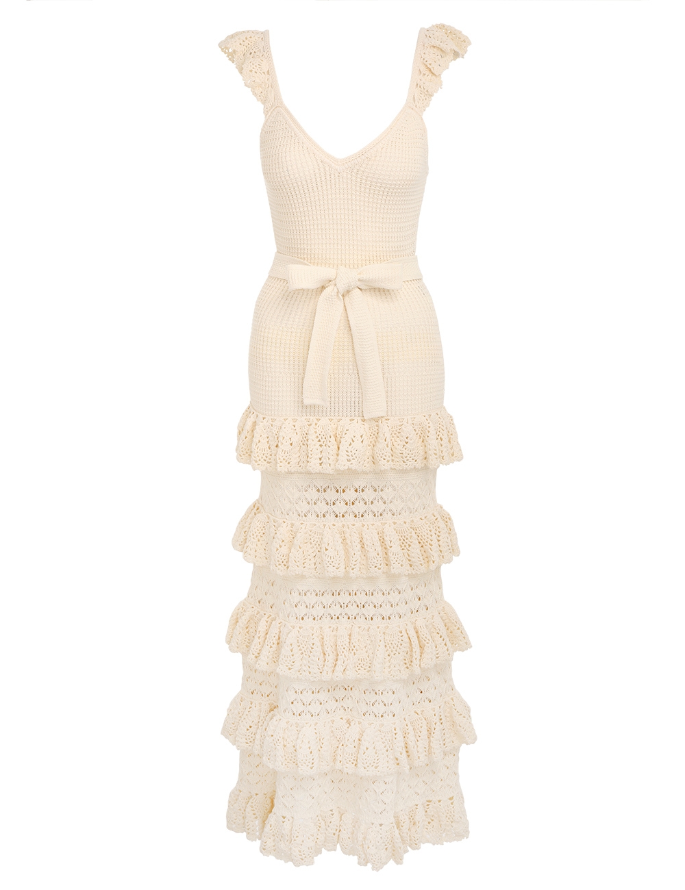 Halcyon Lacy Frill Midi Dress