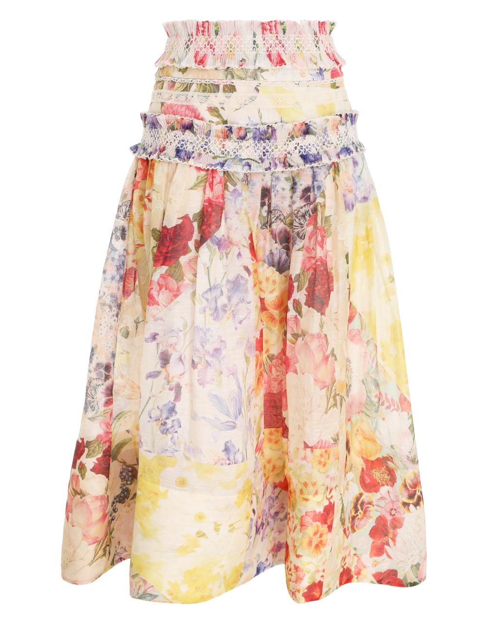Wonderland Smocked Midi Skirt