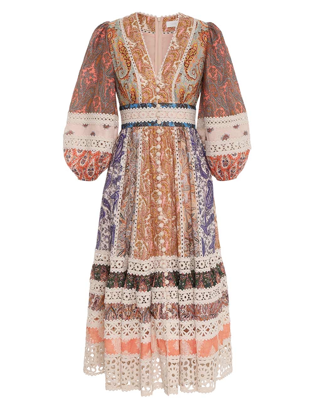 Devi Spliced Midi Dress