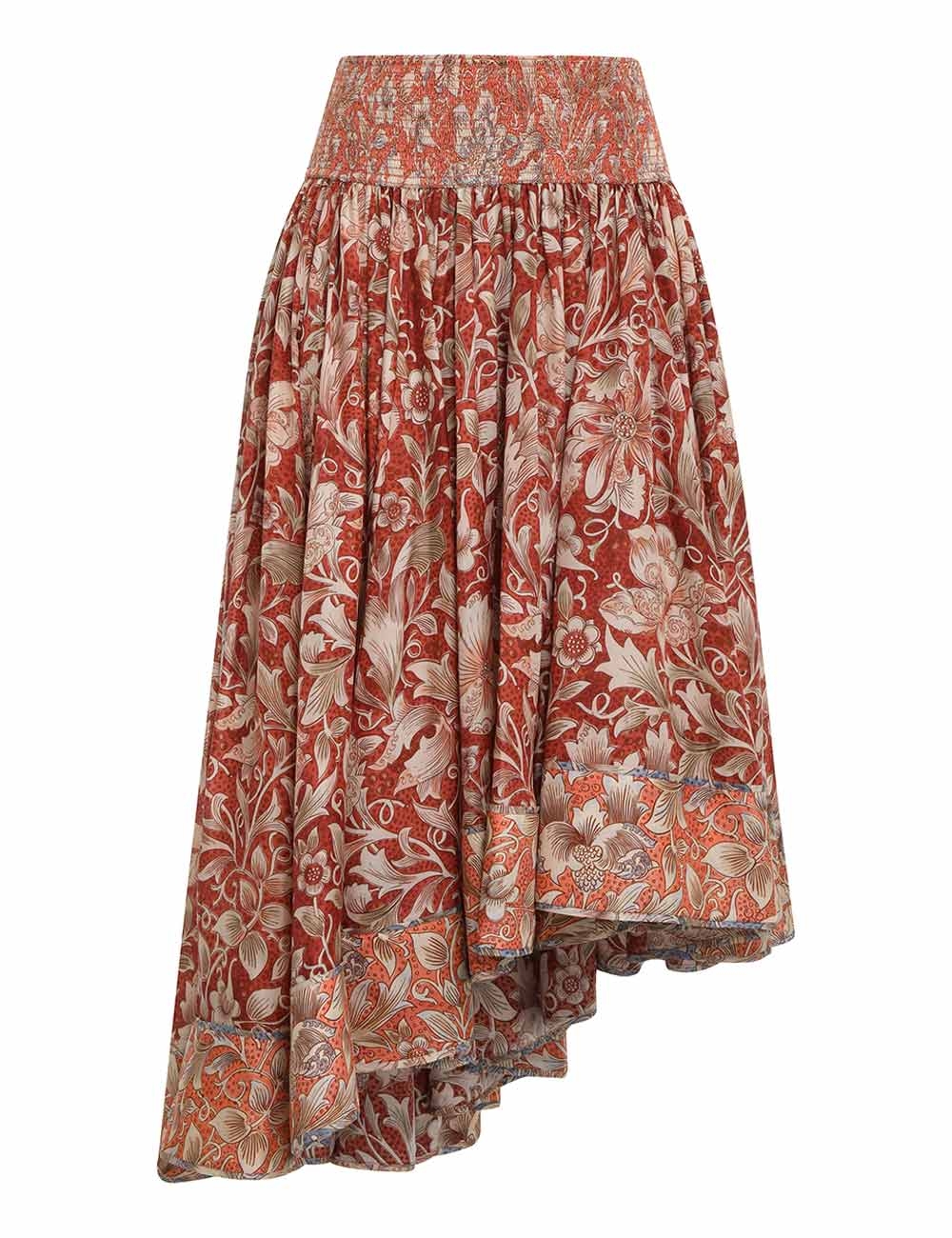 Chintz Asymmetrical Skirt