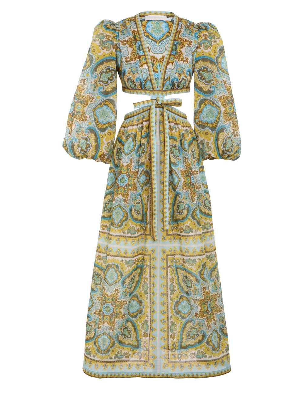 Halcyon Tie Front Midi Dress