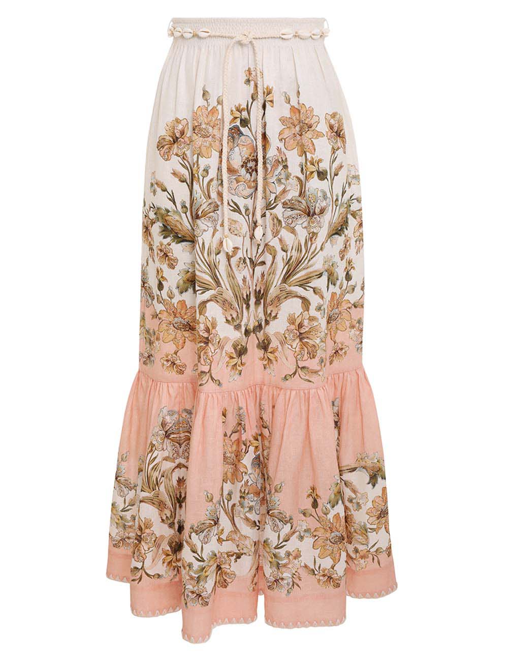 Chintz Tiered Midi Skirt 