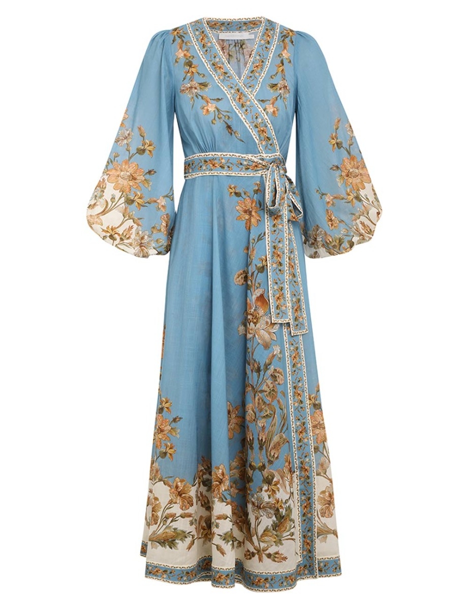 Chintz Wrap Midi Dress