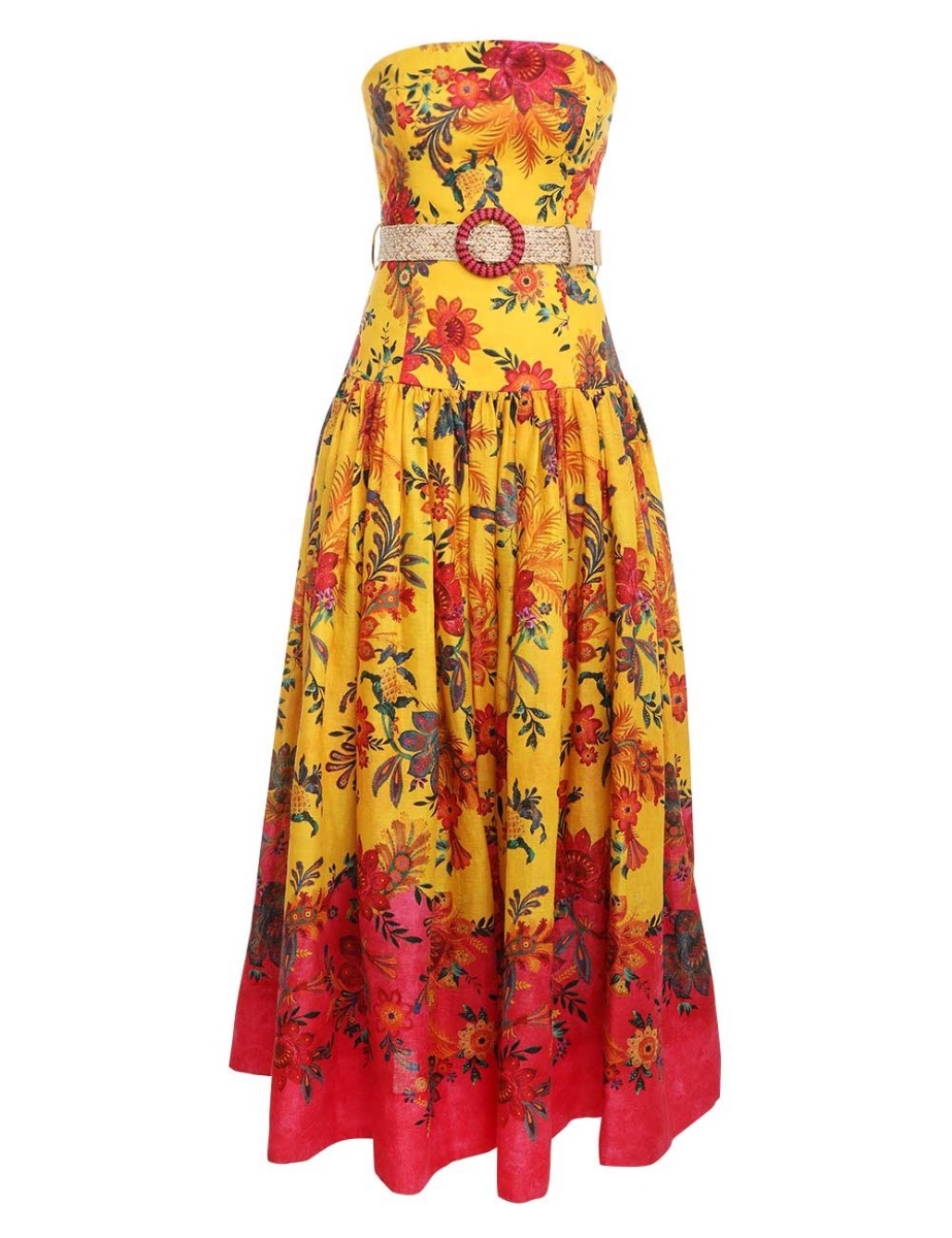 Ginger Strapless Midi Dress