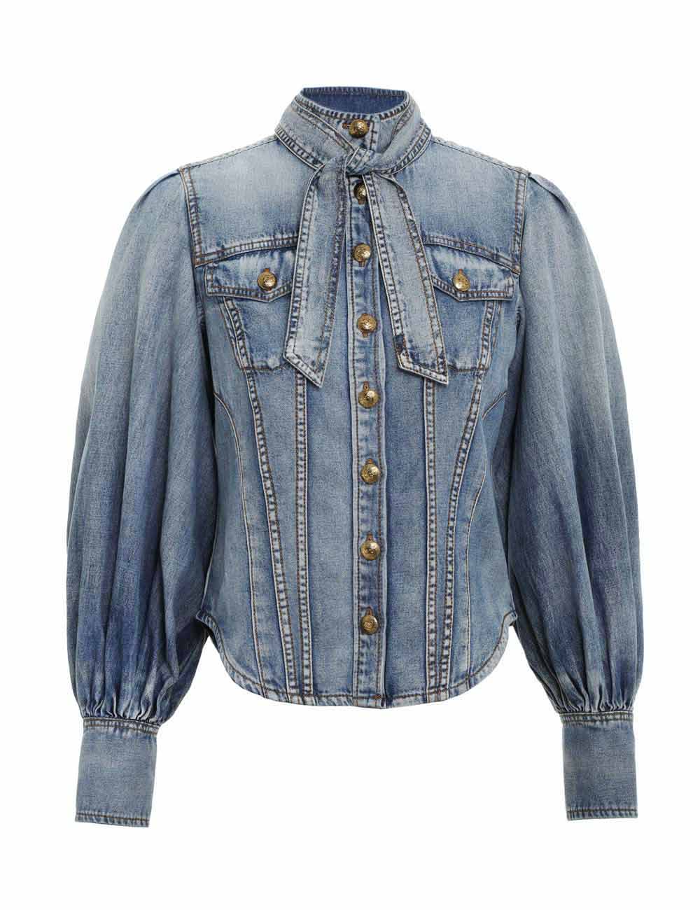Luminosity Denim Corset Shirt