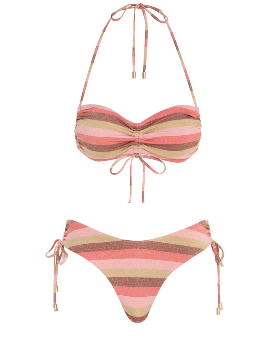 Vacay Lurex Ruched Side Bikini