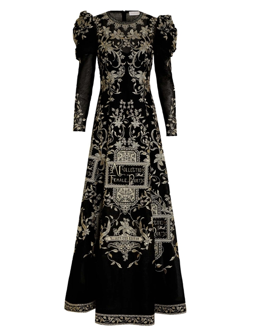 Lyrical Embroidery Midi Dress