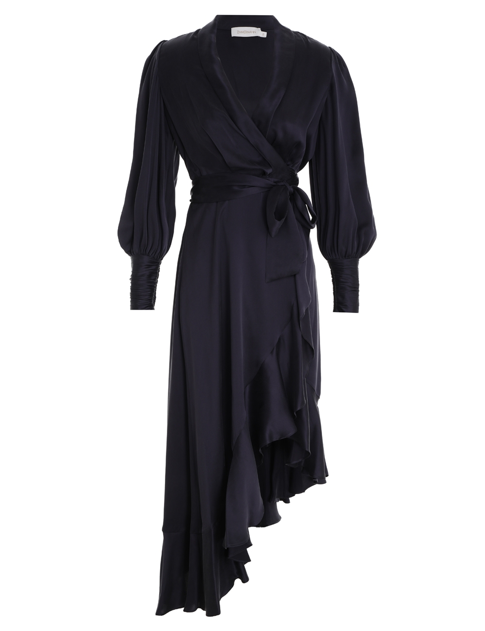 Silk Wrap Midi Dress Ink Online ...