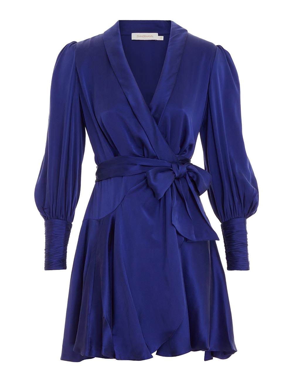 Silk Wrap Mini Dress Lapis | Zimmermann