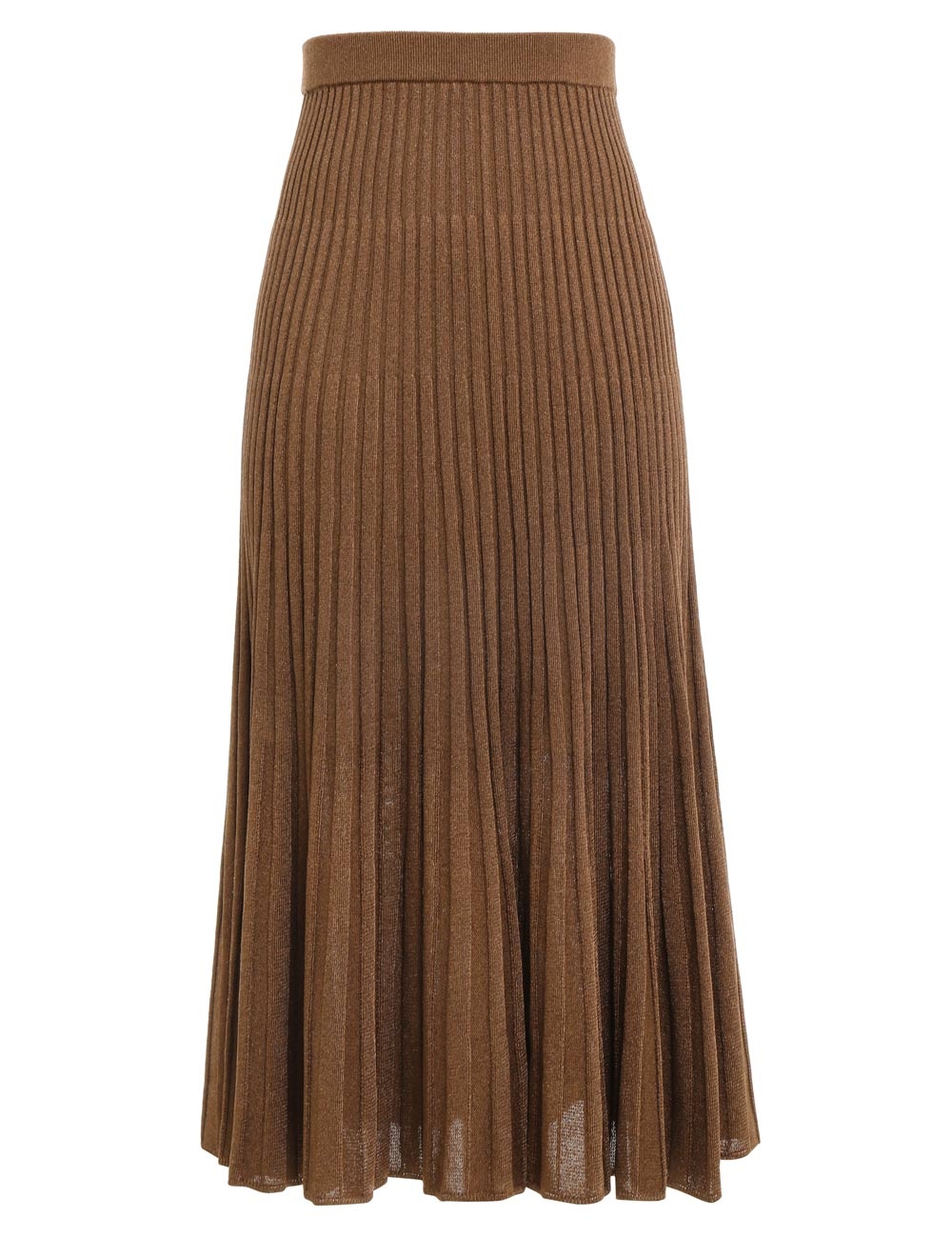 Luminosity Lurex Midi Skirt Tan Online | Zimmermann