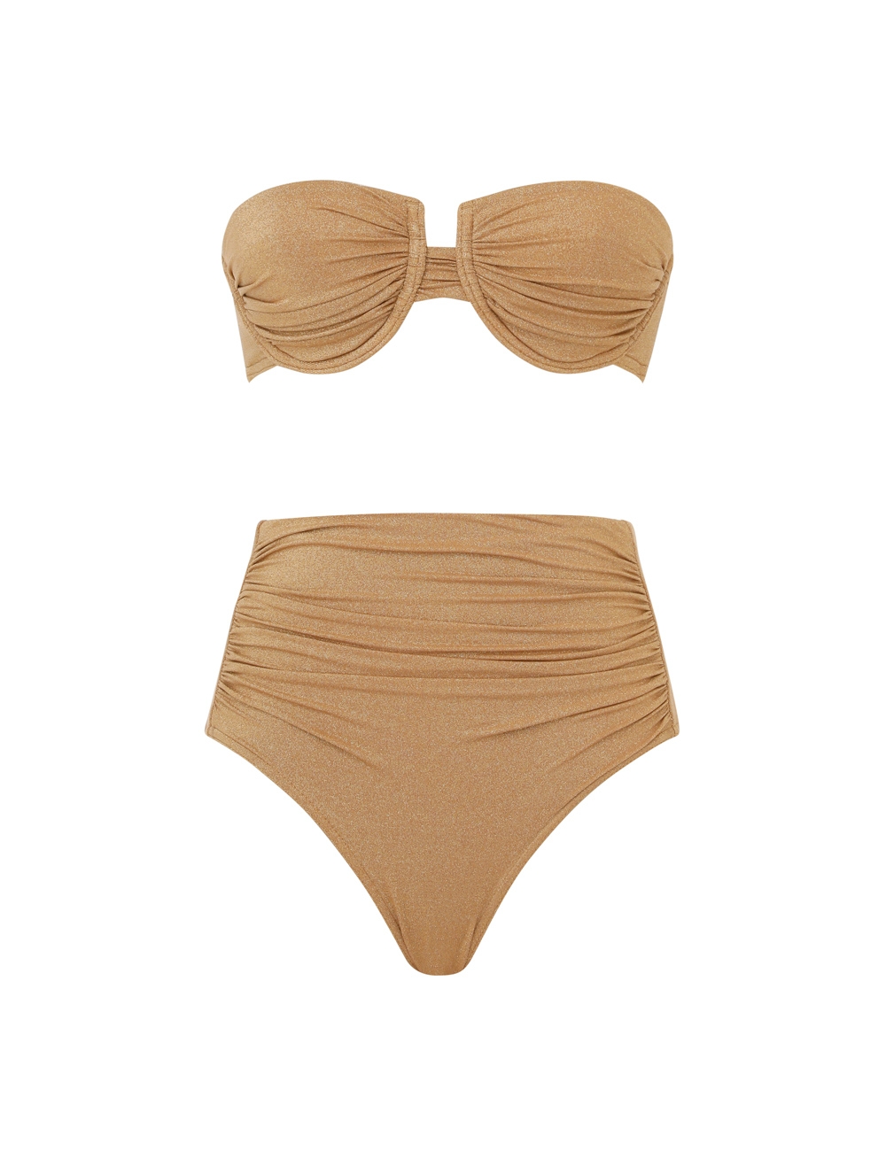 Junie Lurex Gathered Bikini