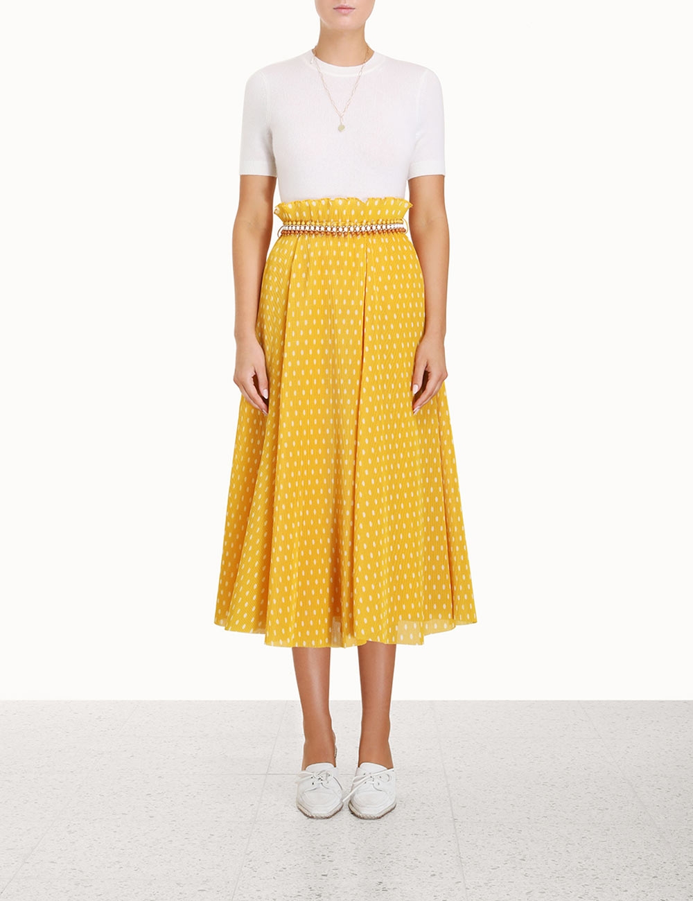 Pleated Midi Skirt