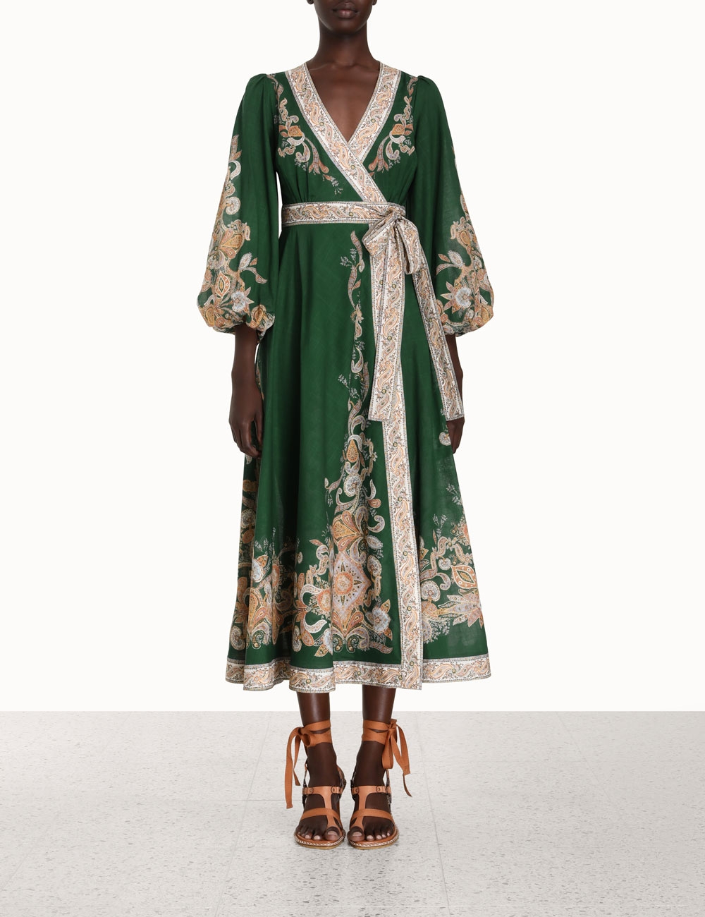 Devi Wrap Midi Dress