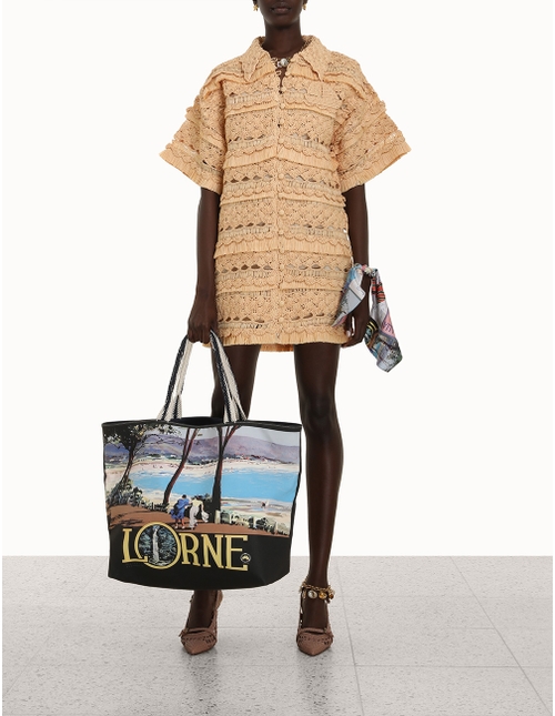 Postcard Crochet Mini Dress