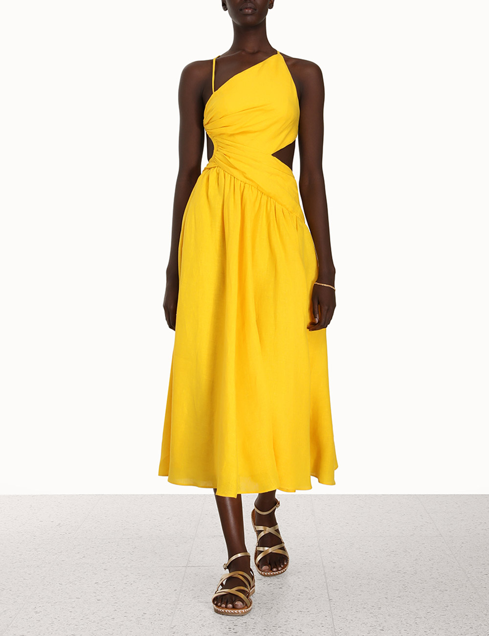 Ginger Asymmetric Midi Dress