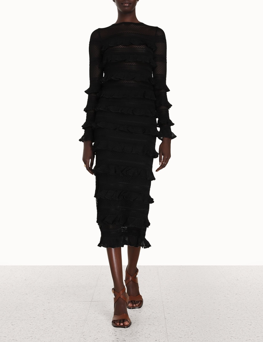 Wonderland Frill Midi Skirt