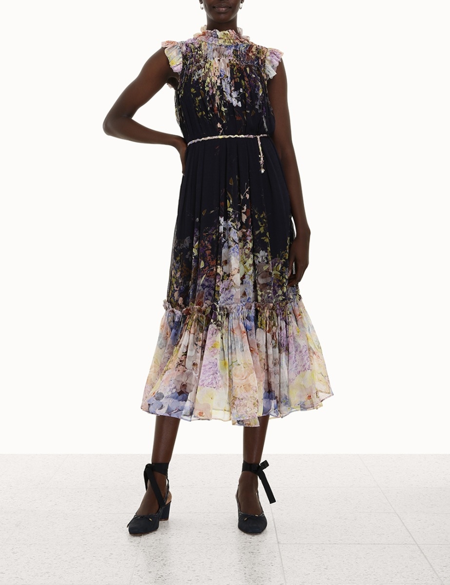 Rhythmic Applique Lace Dress Ivory Online | Zimmermann
