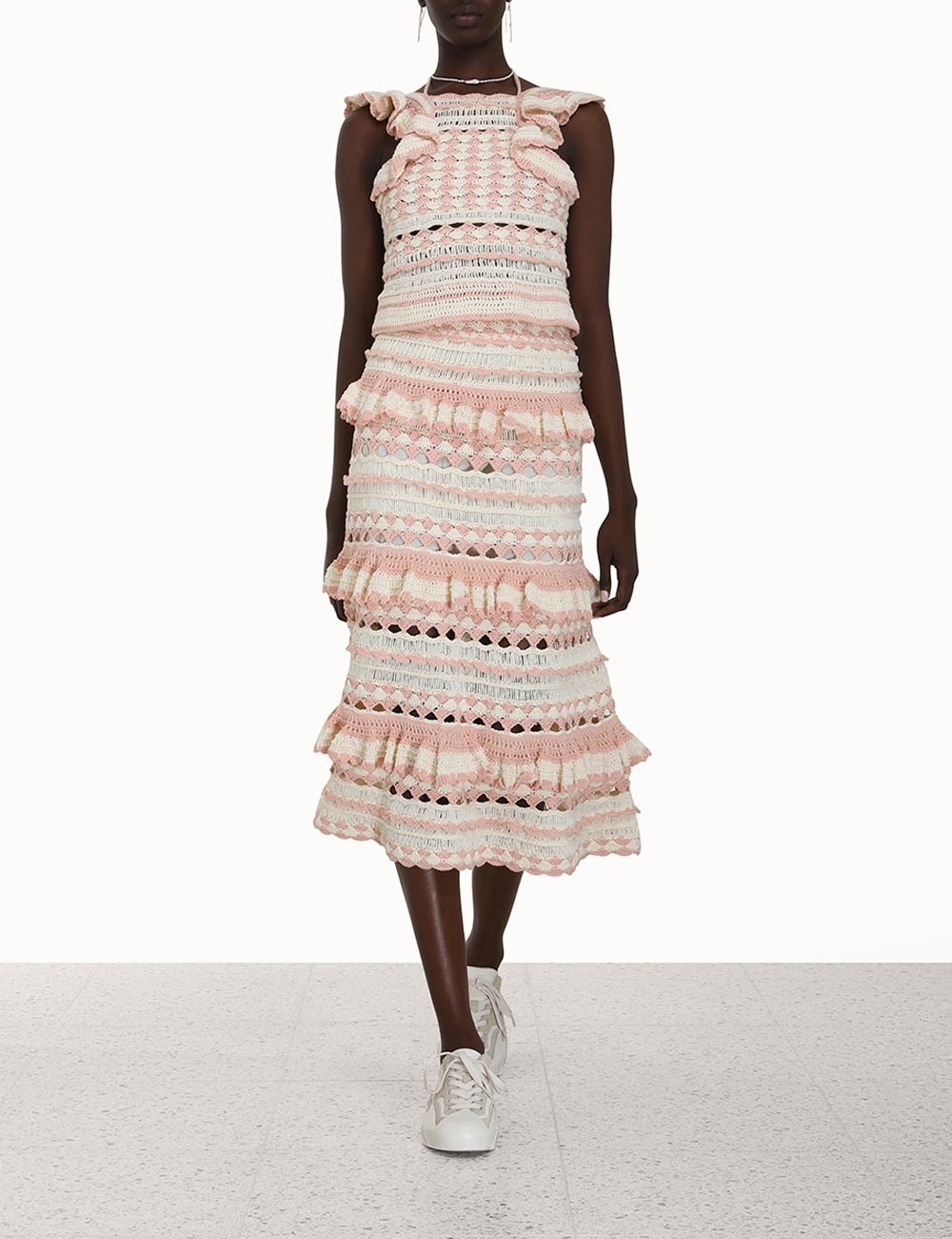 Clover Crochet Midi Skirt
