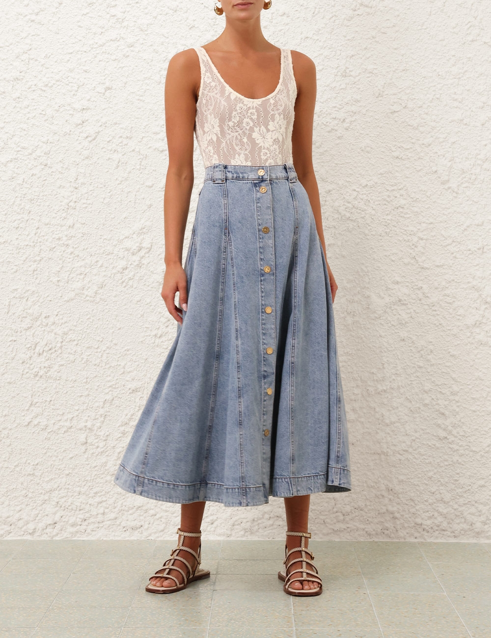 Skirts Mid Length - Denim - Clothing - Ready to Wear