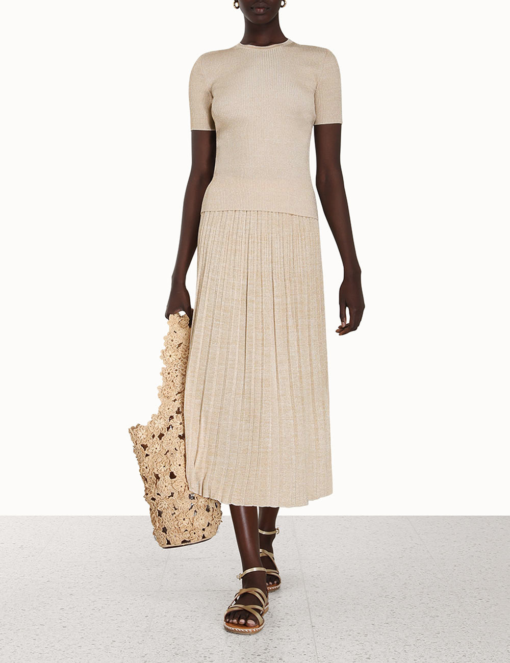 Devi Lurex Rib T-Shirt